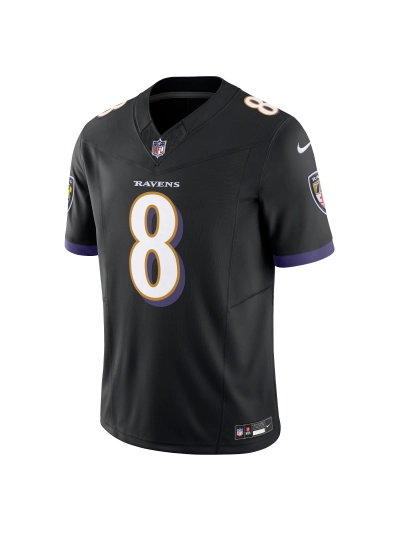 Men's Baltimore Ravens Lamar Jackson Nike Black Vapor F.U.S.E. Limited Jersey 02
