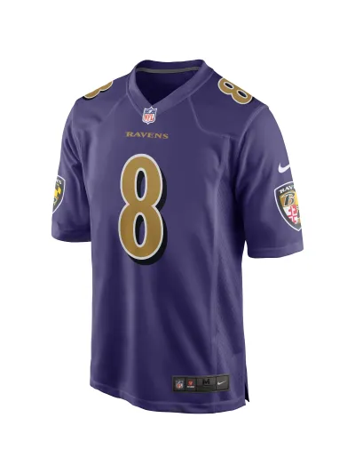 Men's Baltimore Ravens Lamar Jackson Nike Purple Vapor F.U.S.E. Limited Jersey 02