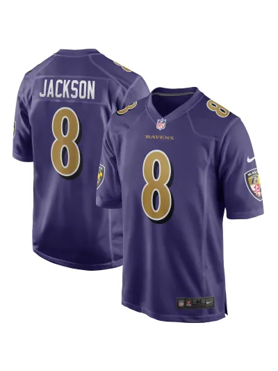 Men's Baltimore Ravens Lamar Jackson Nike Purple Vapor F.U.S.E. Limited Jersey 01
