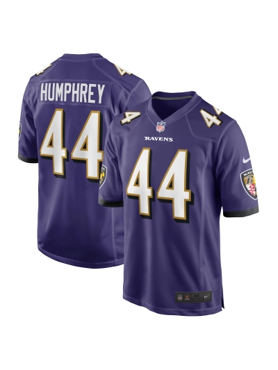 Men's Baltimore Ravens Marlon Humphrey Nike Purple Game Team Jersey 01