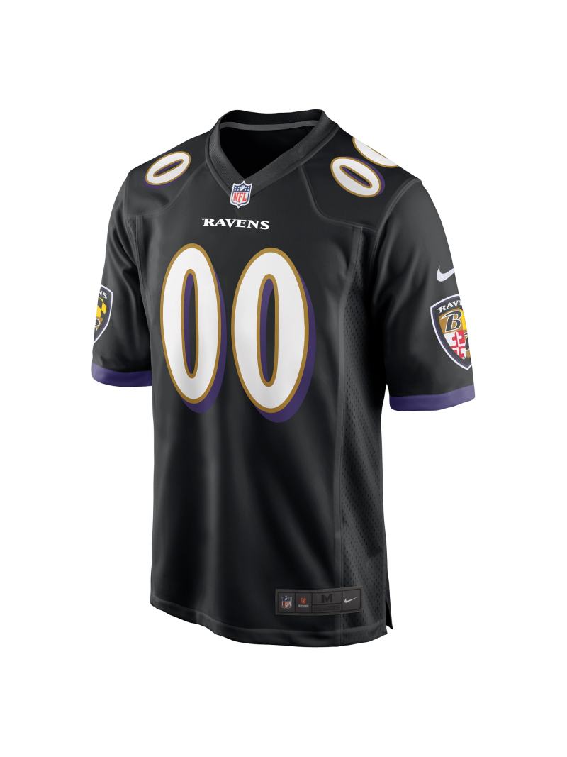 Men's Baltimore Ravens Nike Black Alternate Custom Game Jersey
