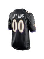 Men's Baltimore Ravens Nike Black Alternate Custom Game Jersey