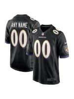 Men's Baltimore Ravens Nike Black Alternate Custom Game Jersey