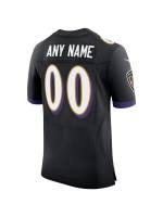 Men's Baltimore Ravens Nike Black Speed Machine Elite Custom Jersey