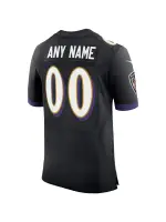 Men's Baltimore Ravens Nike Black Speed Machine Elite Custom Jersey
