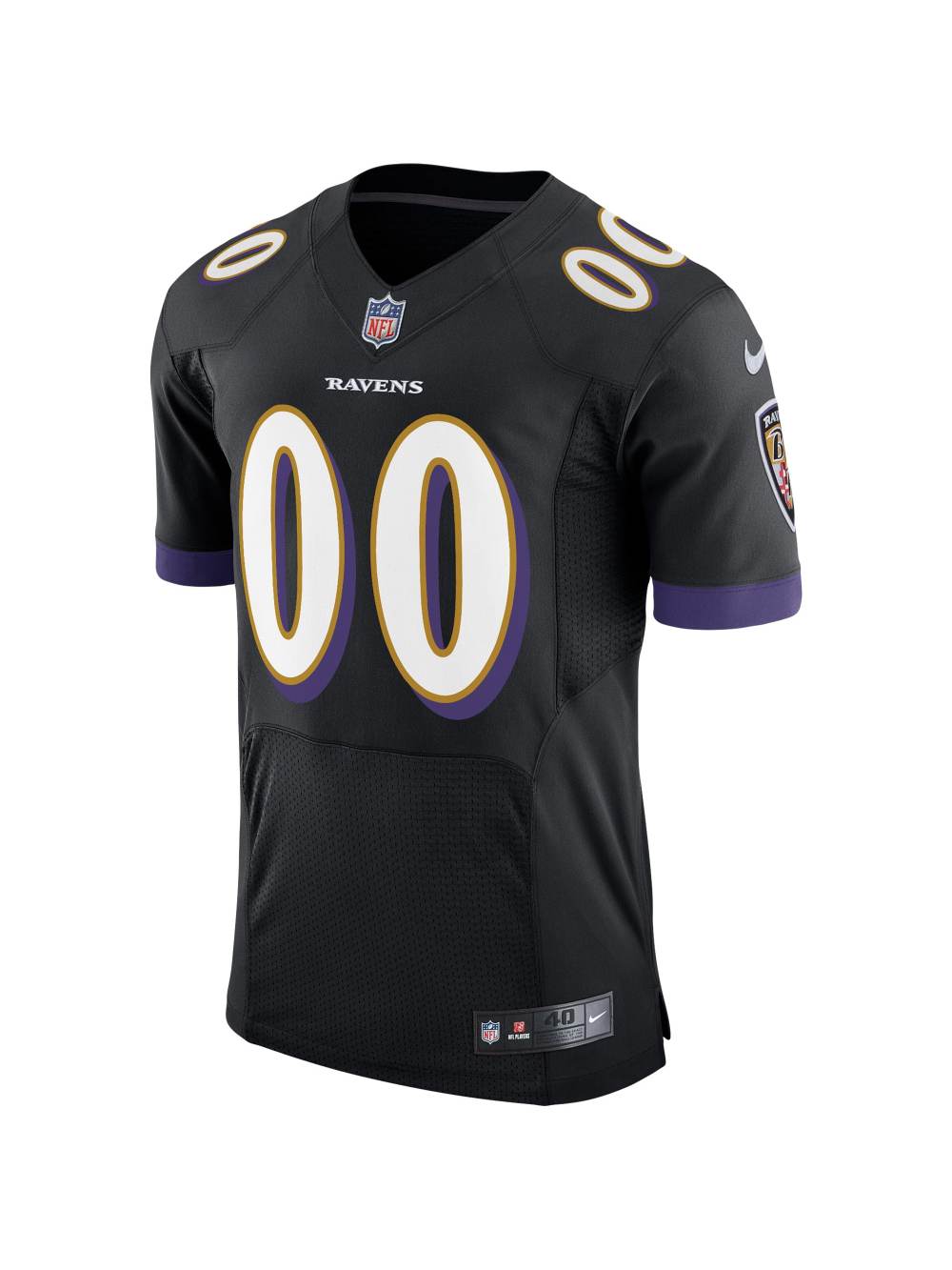 Men's Baltimore Ravens Nike Black Speed Machine Elite Custom Jersey