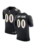 Men's Baltimore Ravens Nike Black Speed Machine Elite Custom Jersey