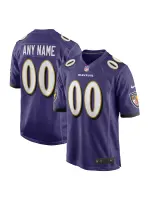 Men's Baltimore Ravens Nike Purple Custom Game Jersey