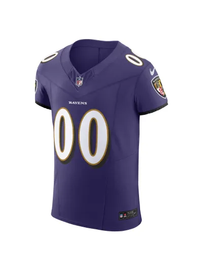 Men's Baltimore Ravens Nike Purple Vapor F.U.S.E. Elite Custom Jersey 02