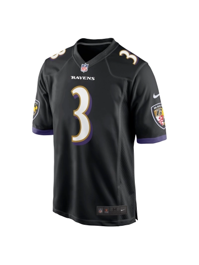 Men's Baltimore Ravens Odell Beckham Jr. Nike Black Alternate Game Jersey 02