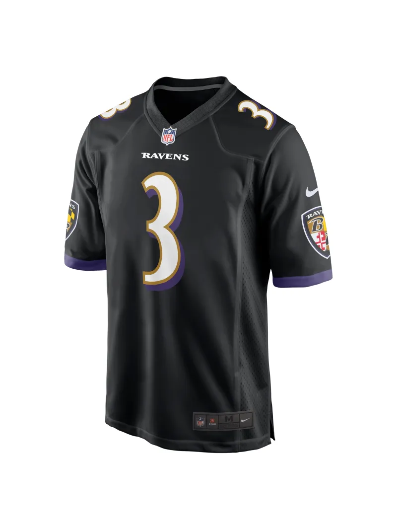 Men's Baltimore Ravens Odell Beckham Jr. Nike Black Alternate Game Jersey