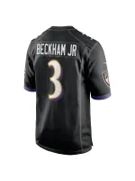 Men's Baltimore Ravens Odell Beckham Jr. Nike Black Alternate Game Jersey