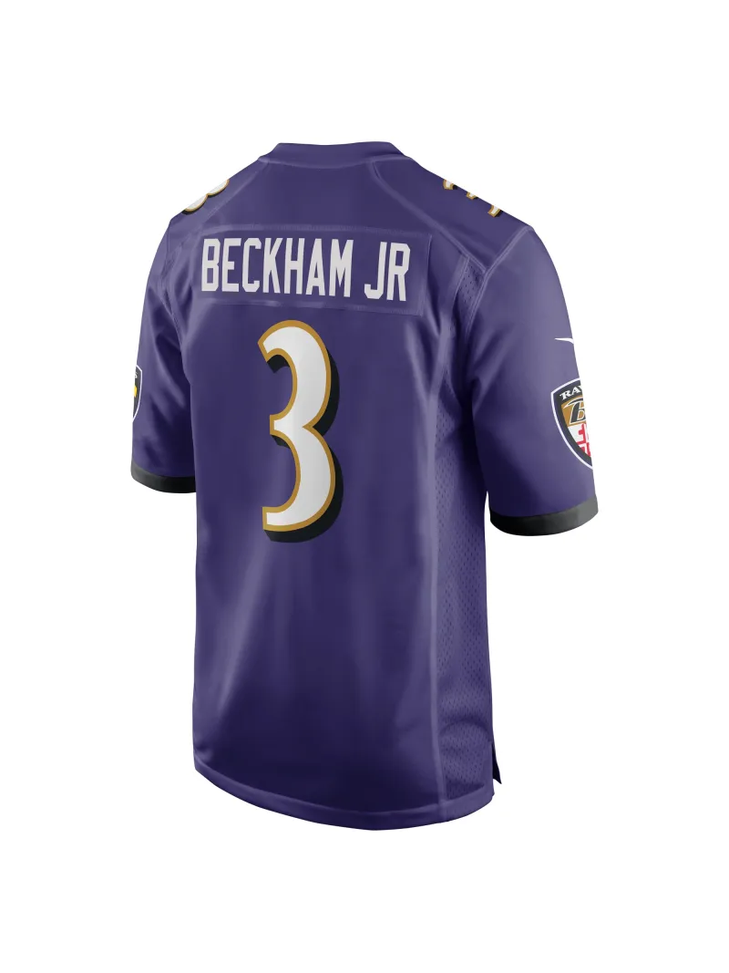 Men's Baltimore Ravens Odell Beckham Jr. Nike Purple Game Jersey