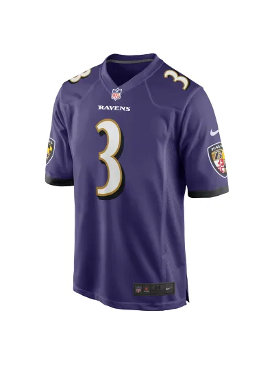 Men's Baltimore Ravens Odell Beckham Jr. Nike Purple Game Jersey 02
