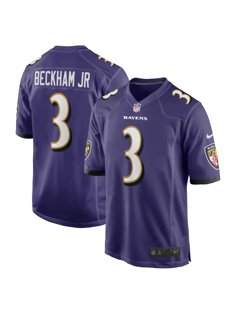 Men's Baltimore Ravens Odell Beckham Jr. Nike Purple Game Jersey