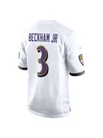 Men's Baltimore Ravens Odell Beckham Jr. Nike White Game Jersey
