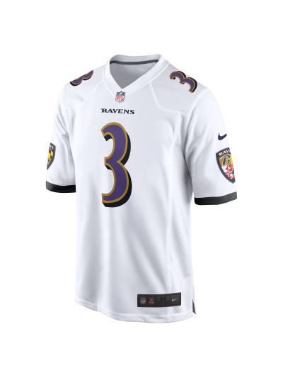 Men's Baltimore Ravens Odell Beckham Jr. Nike White Game Jersey 02