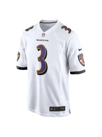 Men's Baltimore Ravens Odell Beckham Jr. Nike White Game Jersey 02