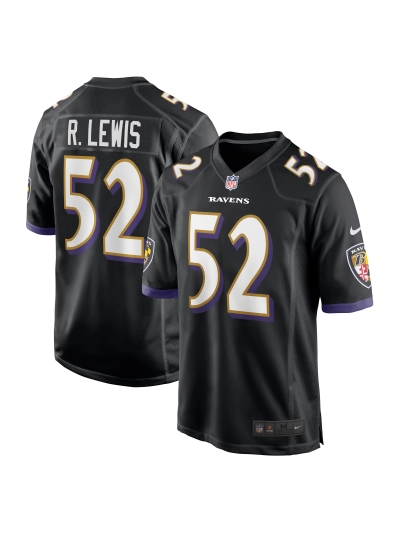 Men's Baltimore Ravens Ray Lewis Nike Black Retired Player Jersey 01