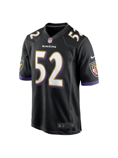 Men's Baltimore Ravens Ray Lewis Nike Black Retired Player Jersey 02