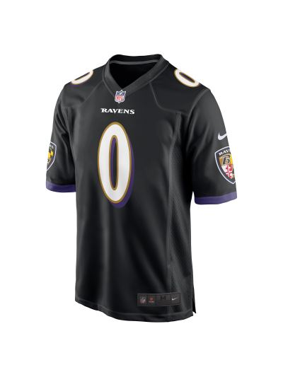 Men's Baltimore Ravens Roquan Smith Nike Black Team Game Jersey 02