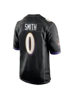 Men's Baltimore Ravens Roquan Smith Nike Black Team Game Jersey