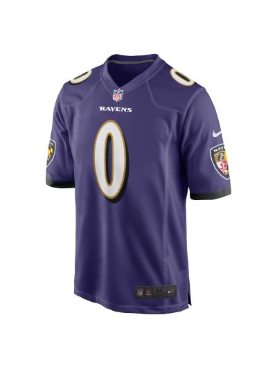 Men's Baltimore Ravens Roquan Smith Nike Purple Team Game Jersey 02