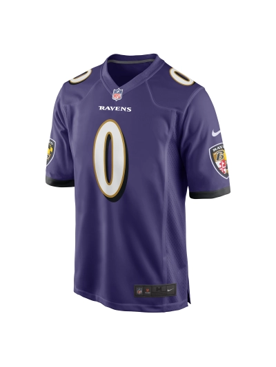 Men's Baltimore Ravens Roquan Smith Nike Purple Team Game Jersey 02