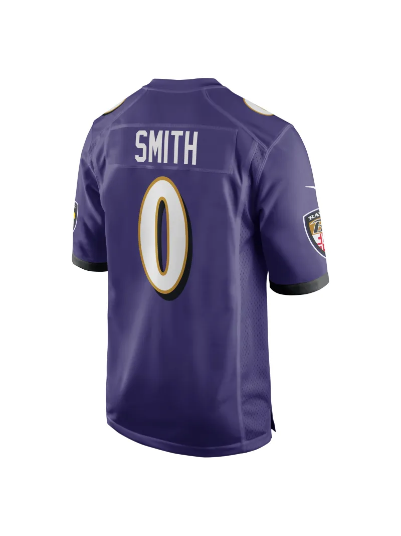 Men's Baltimore Ravens Roquan Smith Nike Purple Team Game Jersey