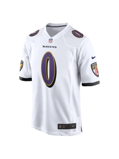 Men's Baltimore Ravens Roquan Smith Nike White Game Jersey 02