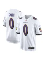 Men's Baltimore Ravens Roquan Smith Nike White Game Jersey