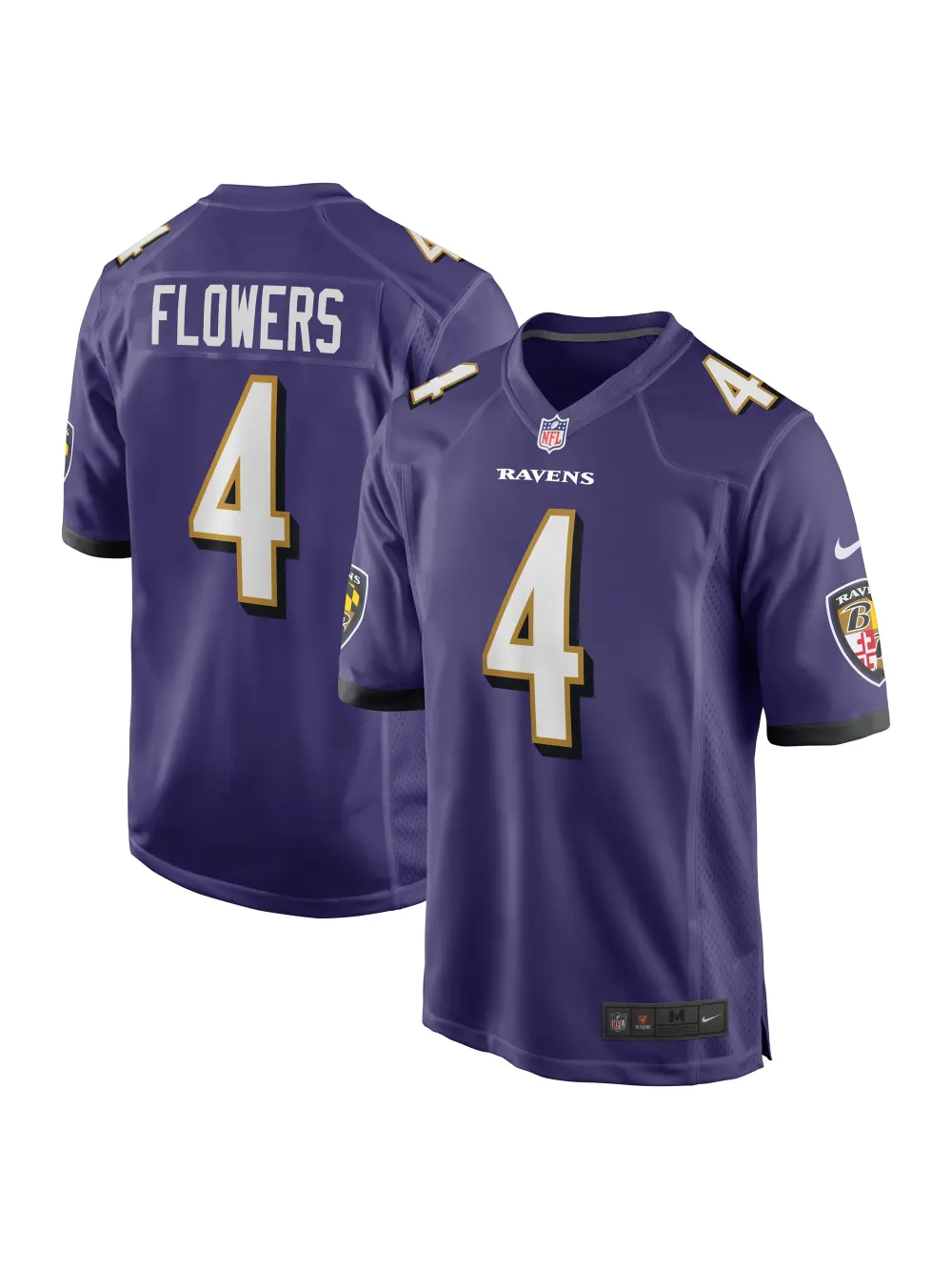 Men's Baltimore Ravens Zay Flowers Nike Purple 2023 NFL Draft First Round Pick Game Jersey