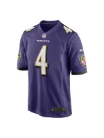 Men's Baltimore Ravens Zay Flowers Nike Purple 2023 NFL Draft First Round Pick Game Jersey