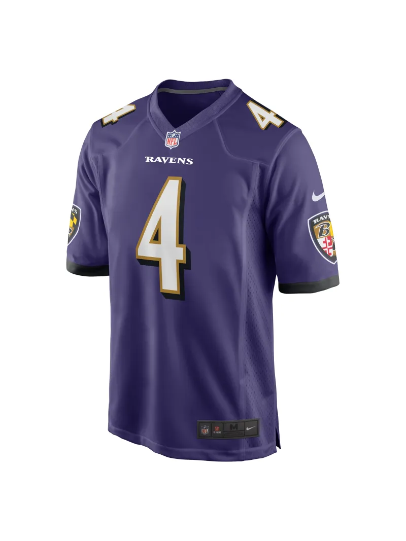 Men's Baltimore Ravens Zay Flowers Nike Purple 2023 NFL Draft First Round Pick Game Jersey