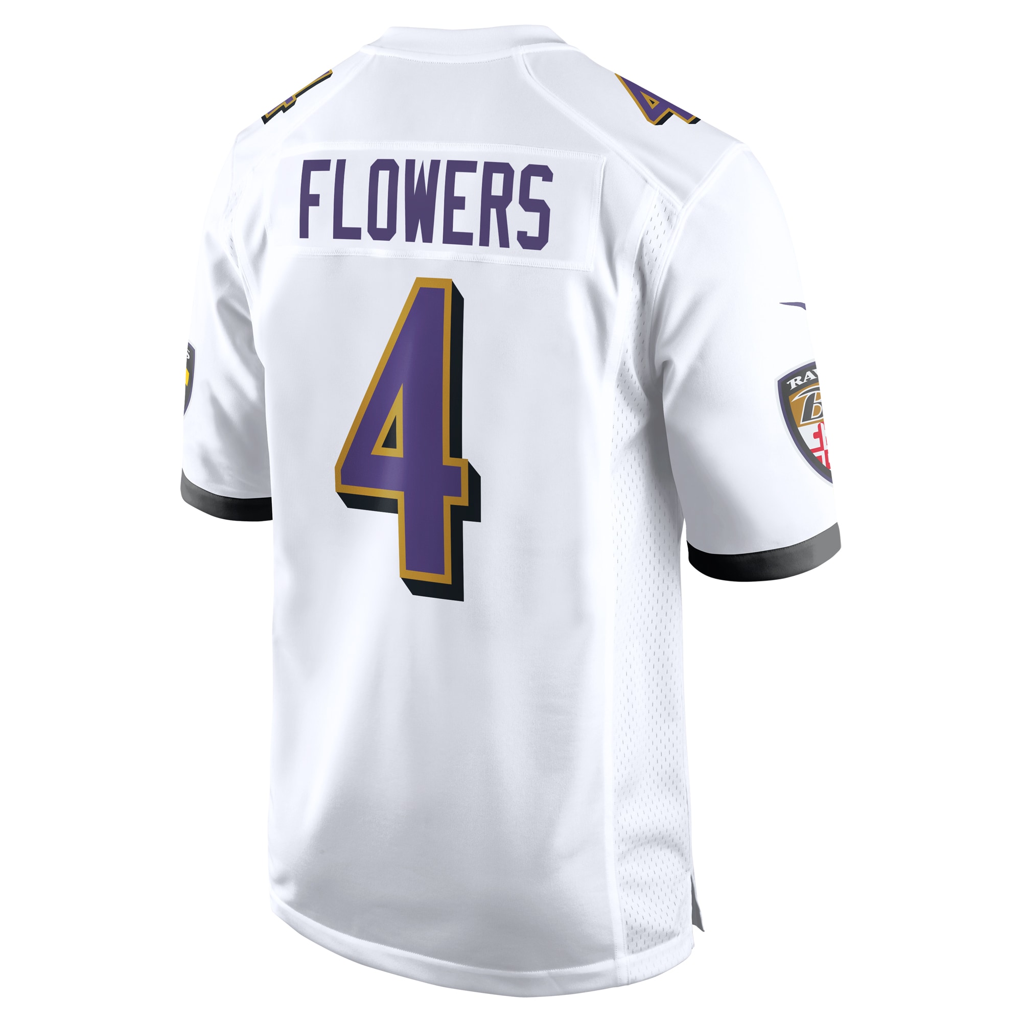 Men's Baltimore Ravens Zay Flowers Nike White Game Jersey