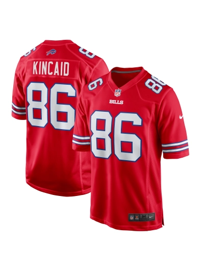 Men's Buffalo Bills Dalton Kincaid Nike Red Alternate Game Jersey 01