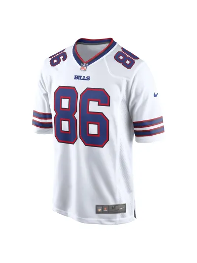 Men's Buffalo Bills Dalton Kincaid Nike White Game Jersey 02