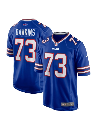 Men's Buffalo Bills Dion Dawkins Nike Royal Game Player Jersey 01