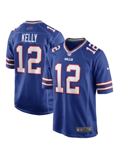 Men's Buffalo Bills Jim Kelly Nike Royal Game Retired Player Jersey 01