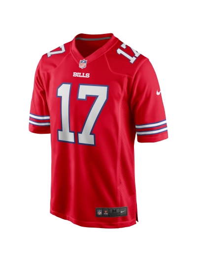 Men's Buffalo Bills Josh Allen Nike Red Alternate Game Player Jersey 02