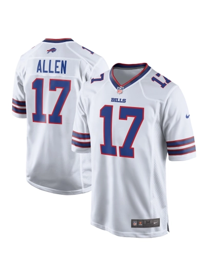 Men's Buffalo Bills Josh Allen Nike White Game Player Jersey 01