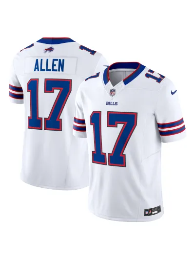 Men's Buffalo Bills Josh Allen Nike White Vapor F.U.S.E. Limited Jersey 01