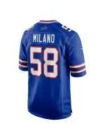 Men's Buffalo Bills Matt Milano Nike Royal Game Player Jersey