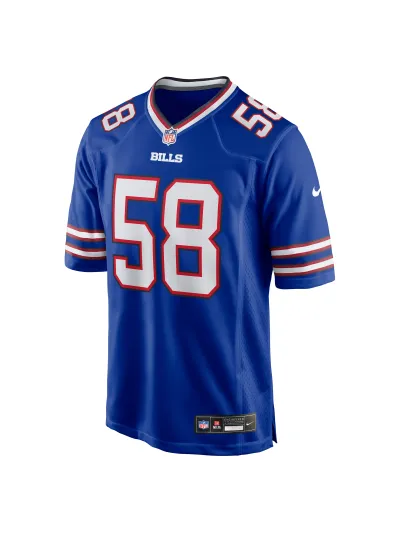 Men's Buffalo Bills Matt Milano Nike Royal Game Player Jersey 02