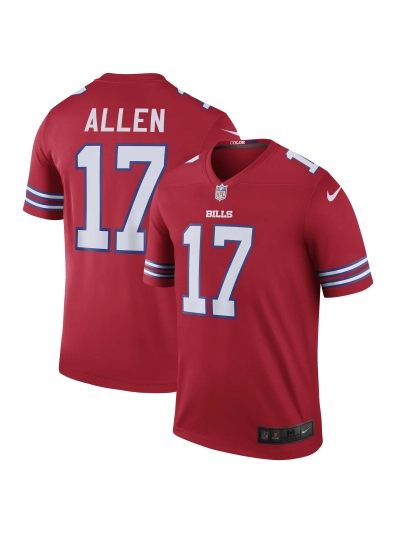 Men's Buffalo Bills Nike Josh Allen Red Color Rush Legend Jersey 01