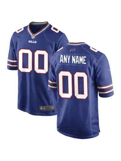 Men's Buffalo Bills Nike Royal Custom Game Jersey 01