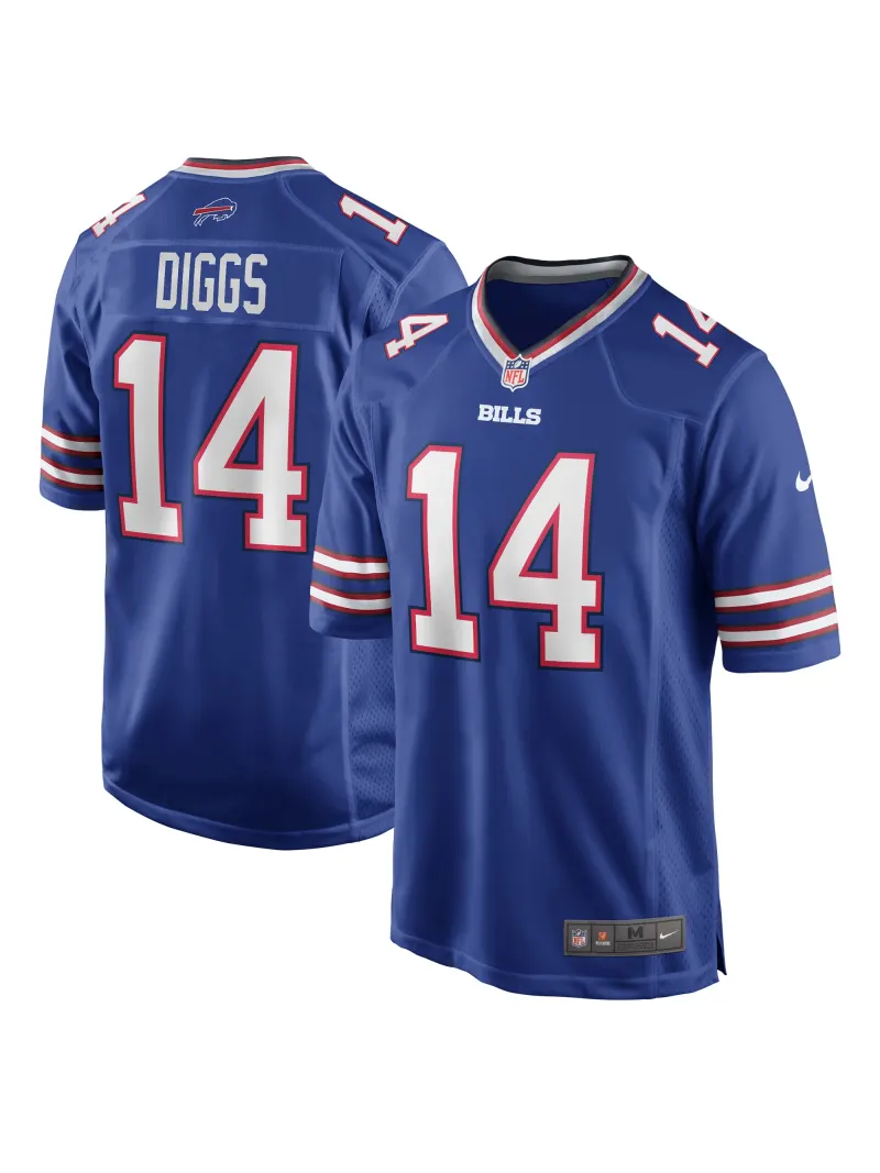 Men's Buffalo Bills Stefon Diggs Nike Royal Logo Game Player Jersey