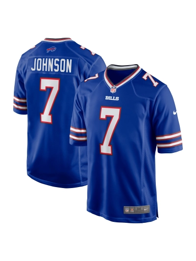Men's Buffalo Bills Taron Johnson Nike Royal Game Jersey 01