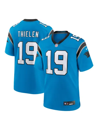 Men's Carolina Panthers Adam Thielen Nike Blue Alternate Game Jersey 01