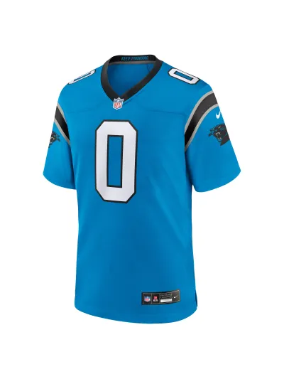 Men's Carolina Panthers Brian Burns Nike Blue Alternate Game Jersey 02
